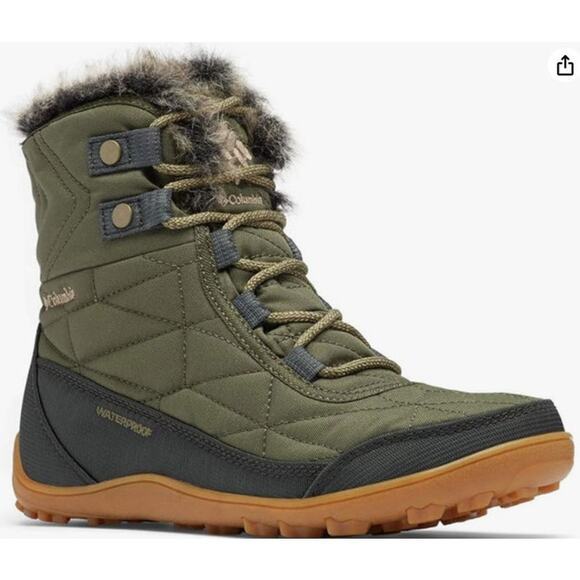 Womens Columbia Minx Shorty Fur Snow Boots Size 6 - Picture 1 of 9